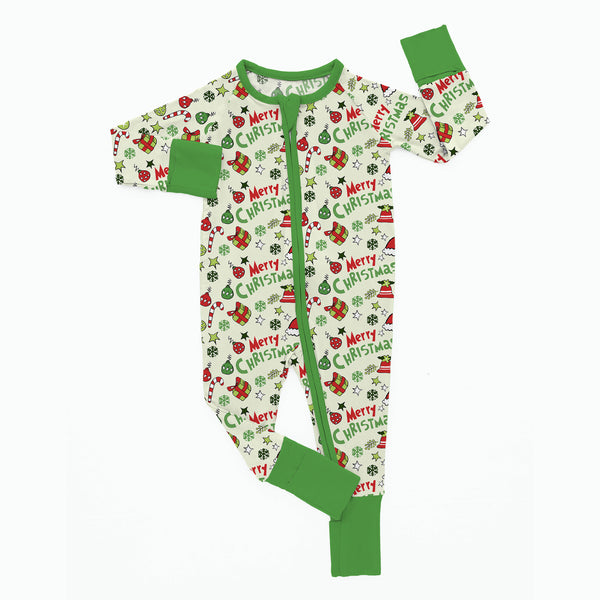 Newborn Merry Christmas Bamboo Sleeper