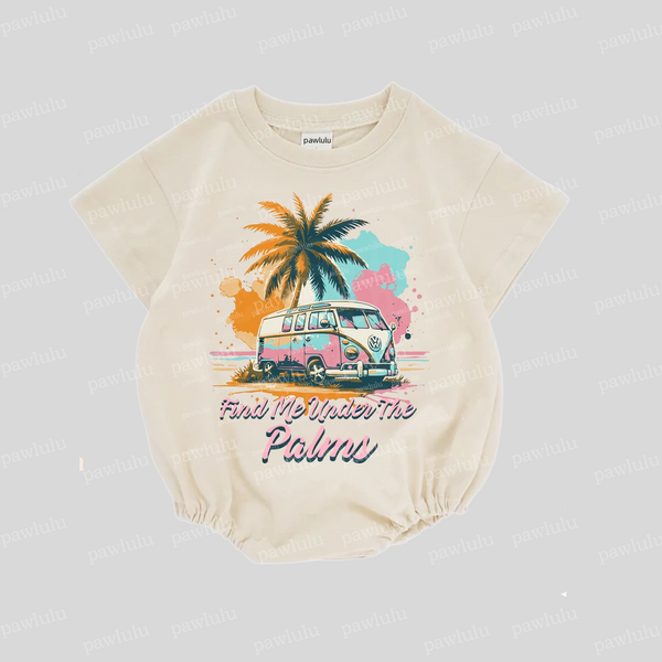 Baby Find Me Under The palms Romper