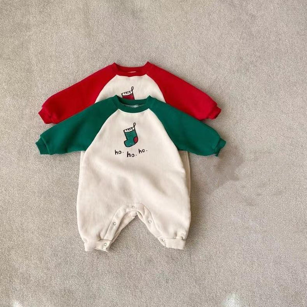 Baby Christmas Fleece-lined Jumpsuit