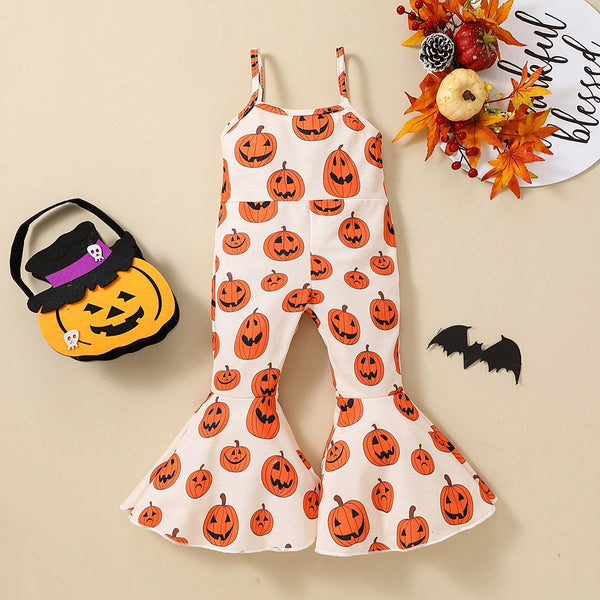 Toddler Halloween Pumpkin Jumpsuit