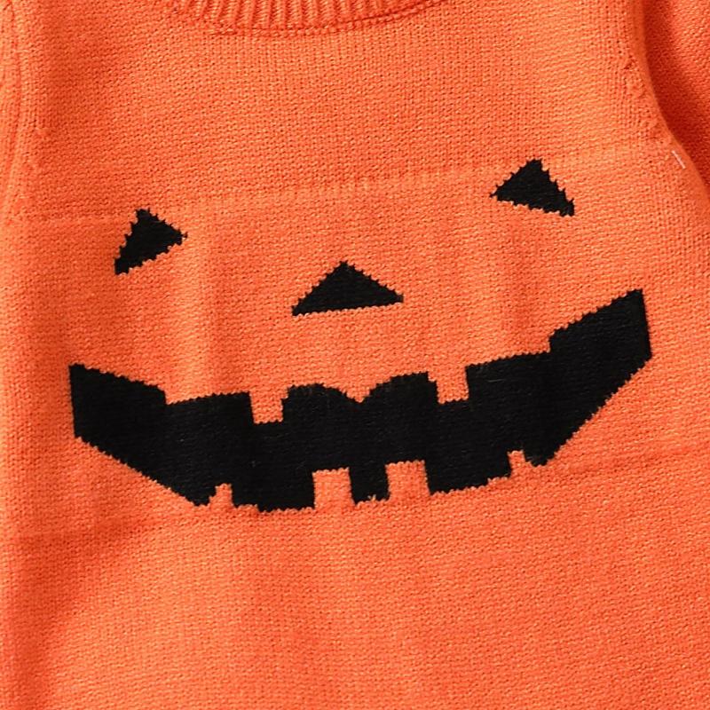 Holloween Pumpkin Knit Jumpsuit