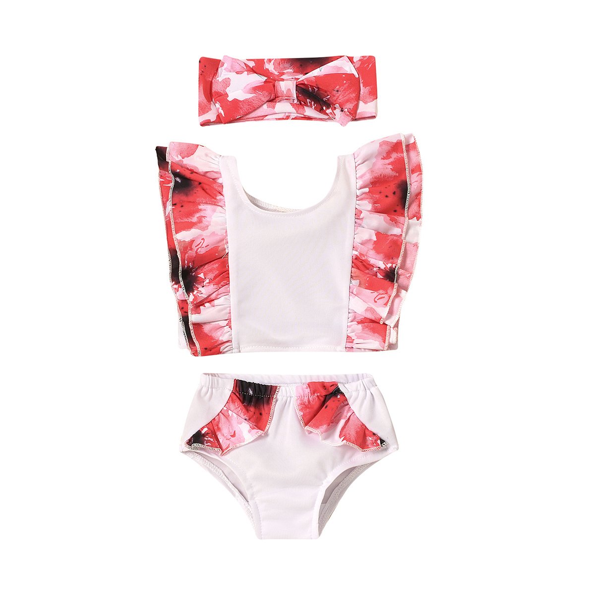 3-Piece Baby Floral Swimwears Pawlulu