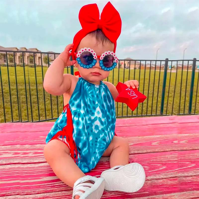 Baby Girl 4th of July Romper