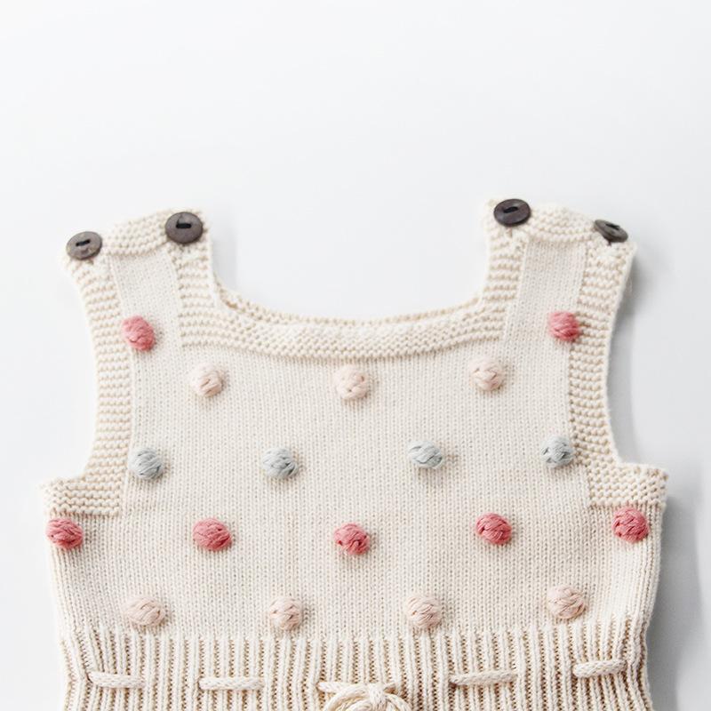 Baby Knitted Dot Romper Pawlulu