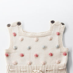 Baby Knitted Dot Romper Pawlulu