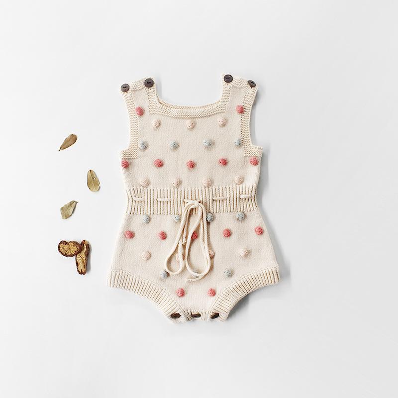 Baby Knitted Dot Romper Pawlulu