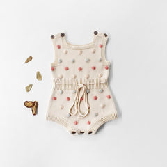 Baby Knitted Dot Romper Pawlulu