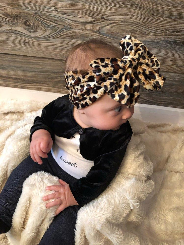 Baby 3D Big Bowknot Leopard Headband pawlulu