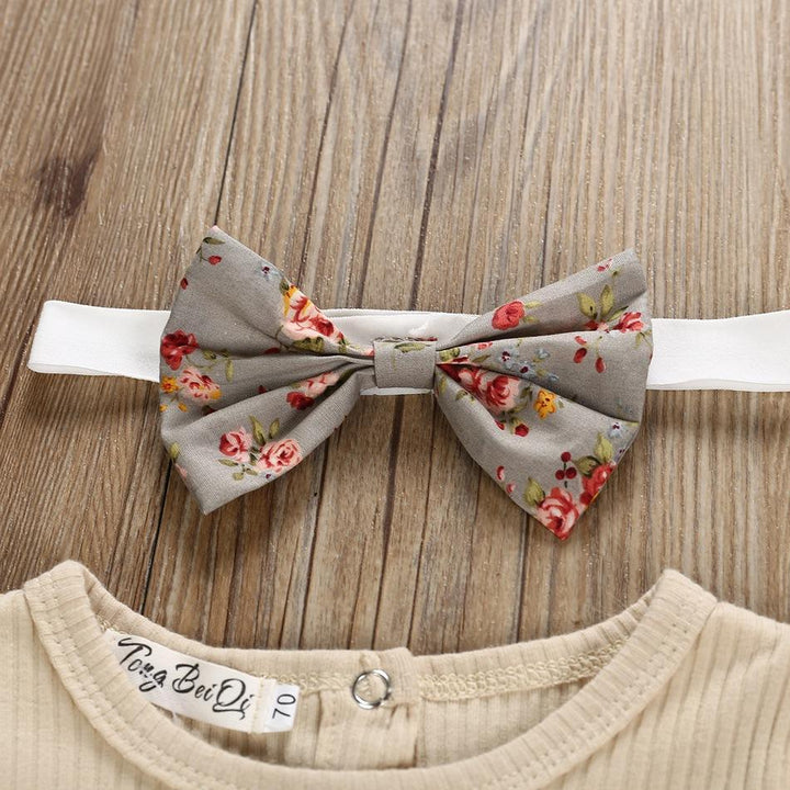 3-piece Baby Flower Cotton Suit pawlulu