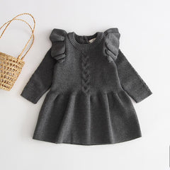 Girl Knitted Warm Dress pawlulu