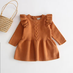 Girl Knitted Warm Dress pawlulu