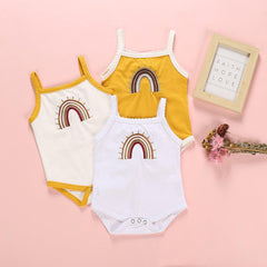 Rainbow Embroidered Sling Romper pawlulu