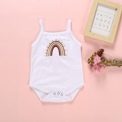 Rainbow Embroidered Sling Romper pawlulu
