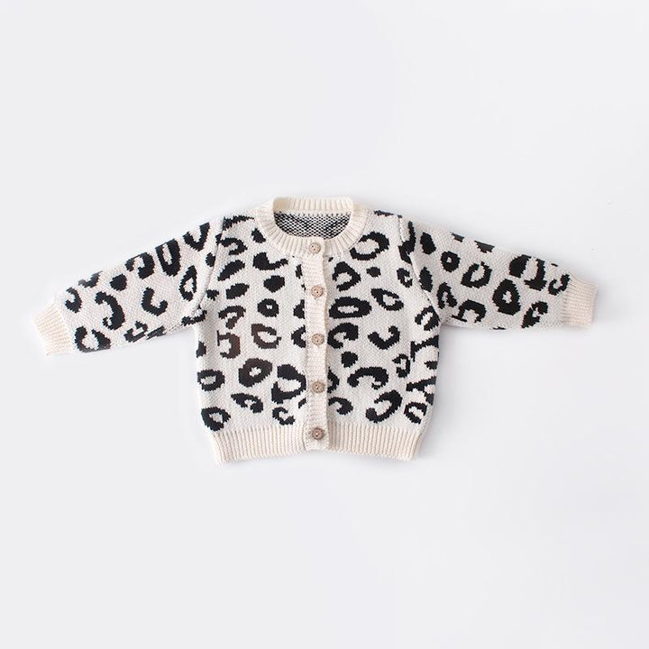 Baby Girl Leopard Knit Sweater pawlulu