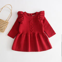 Girl Knitted Warm Dress pawlulu