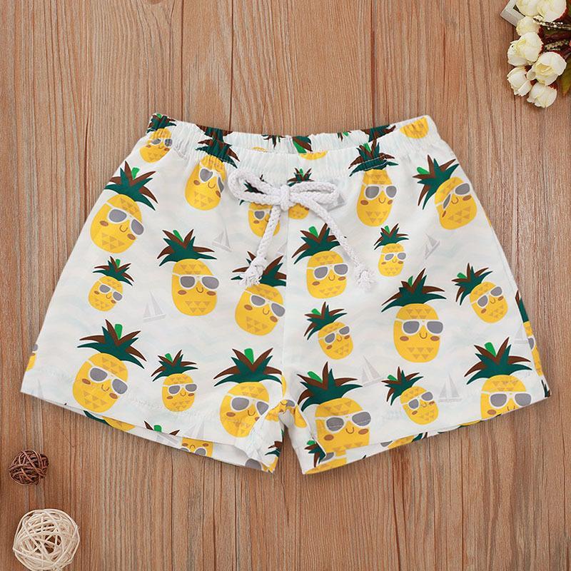 Baby Pineapple Glasses Printed Beach Pants pawlulu