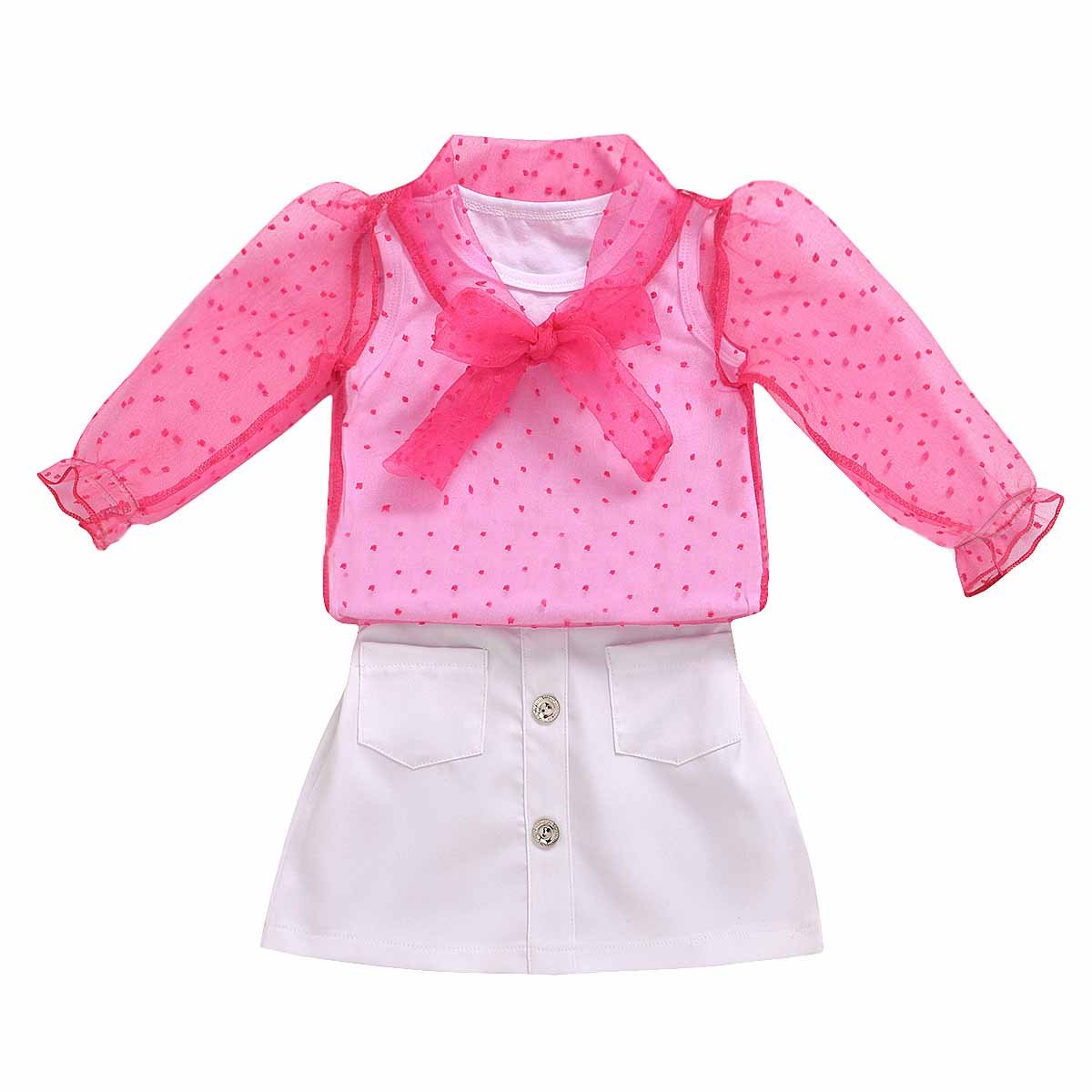 3-Piece Baby Gauze Coat + Vest + Skirt pawlulu