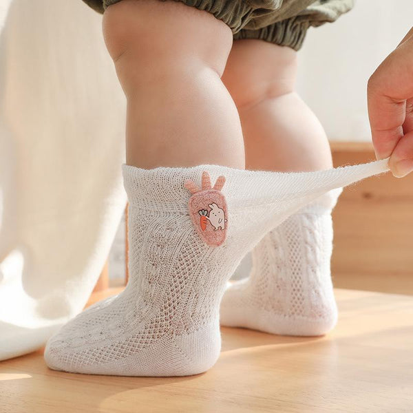 3-Pairs Baby Thin Mesh Anti-slip Socks pawlulu