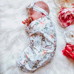 Flower Printed Children's Cloth Head pawlulu