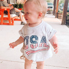 Baby USA Print Romper.