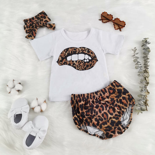 3-piece Baby Kiss Leopard Suits pawlulu