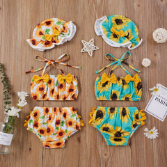 3-Piece Baby Floral Swimwears Pawlulu