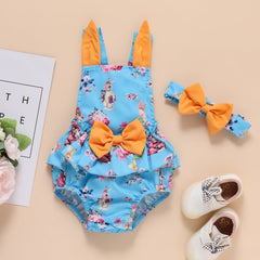 Bunny Suspender Romper Pawlulu