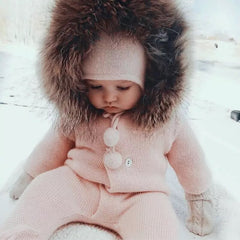 Winter Baby Collar Warm Jumpsuit pawlulu