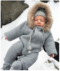 Winter Baby Collar Warm Jumpsuit pawlulu