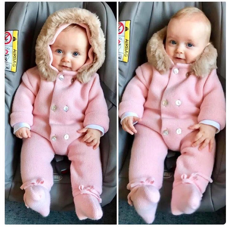 Winter Baby Collar Warm Jumpsuit pawlulu