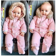 Winter Baby Collar Warm Jumpsuit pawlulu