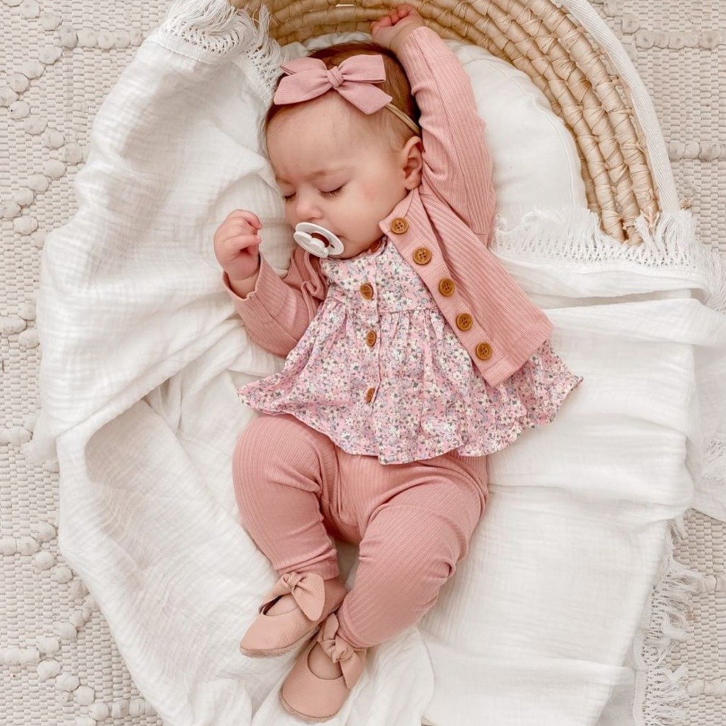4-piece Baby Flower Cotton Suits Pawlulu