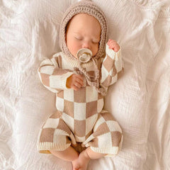 Baby Grid Print Jumpsuit Pawlulu