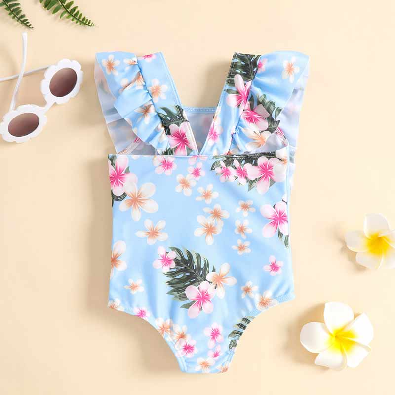 Toddler Flral Swimwear Pawlulu