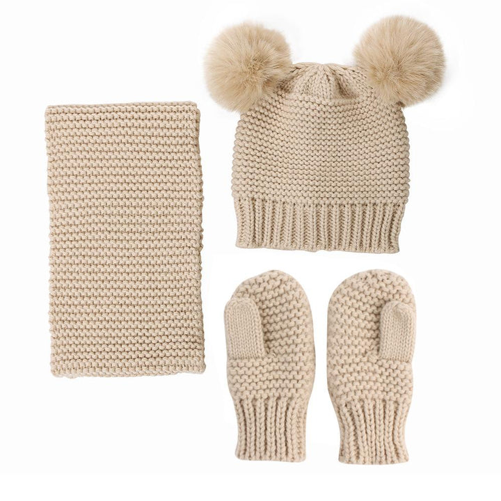 2-Piece warm children Hat Scarf Gloves Pawlulu