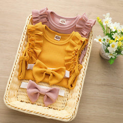Baby Knit Cotton Romper pawlulu