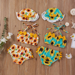 3-Piece Baby Floral Swimwears Pawlulu