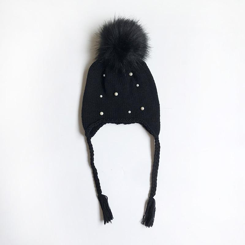 Winter Baby Knitted Pearl Wool Ball Cap Pawlulu