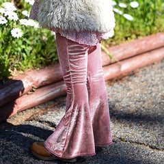 The girl's baby Velvet Pants pawlulu