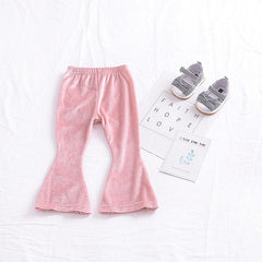 The girl's baby Velvet Pants pawlulu