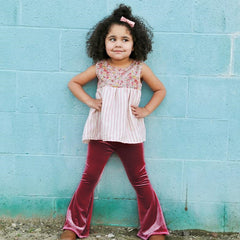 The girl's baby Velvet Pants pawlulu