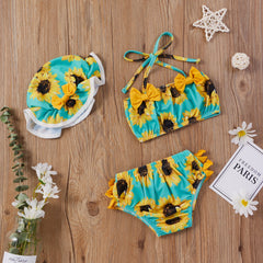 3-Piece Baby Floral Swimwears Pawlulu