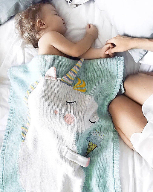 Baby Lovely 3D Unicorn Sleeping Knit Blanket pawlulu