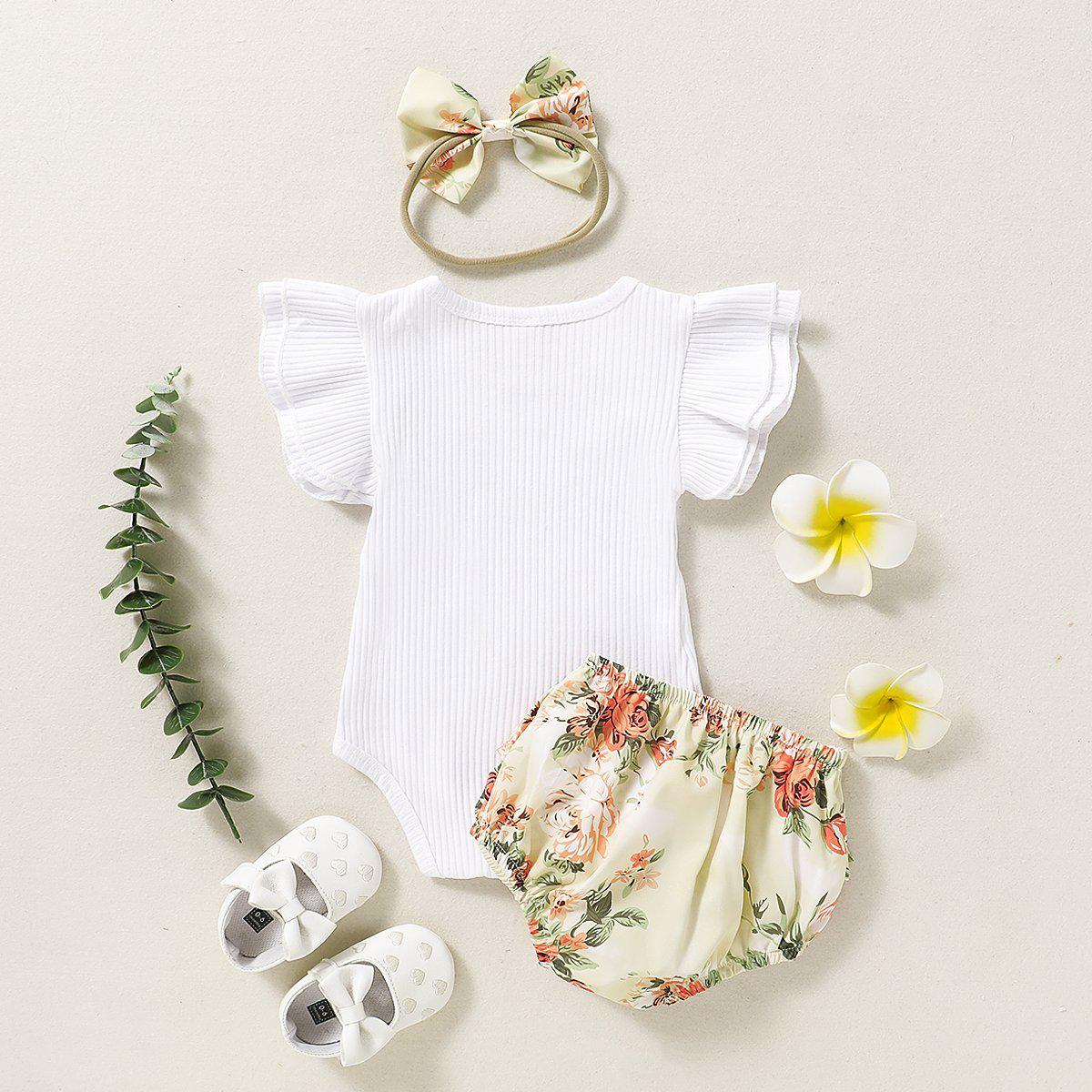 Baby Girl Floral Rompers Suits – Pawlulu