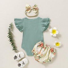 Baby Girl Floral Rompers Suits Pawlulu