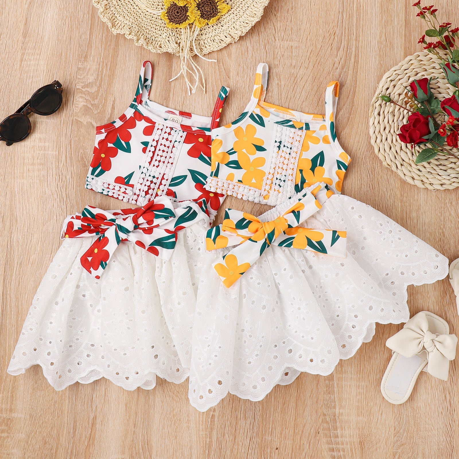 Toddler Girl Suspender Dress Pawlulu
