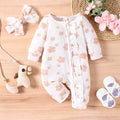 Baby Waffle Floral Jumpsuit