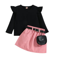 Baby Top + Solid Skirt Pawlulu