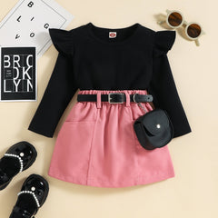 Baby Top + Solid Skirt Pawlulu