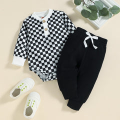 Baby Checkerboard Suit Rompers Pawlulu